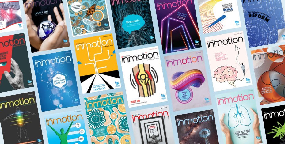 Images of InMotion magazines over the years